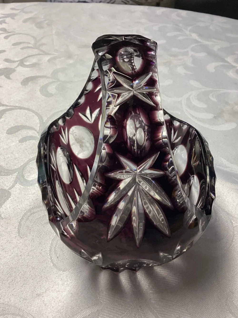 NAUCHTMANN. Etched candy basket deepPURPLE. RARE ONE !!!!